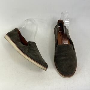 Zodiac loafers women’s size 6.5 grey rough out suede minimalist slip on classic